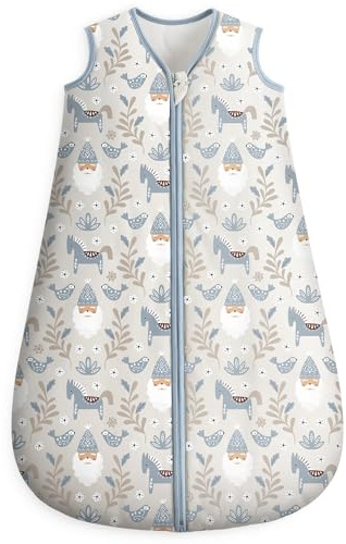 Looxii Schlafsack Baby Winter 2.5 Tog Baumwolle 18-24 Monate Baby Schlafsack Warm Weich Baby Winterschlafsack Neugeborene für Jungen Mädchen Blau Pferd