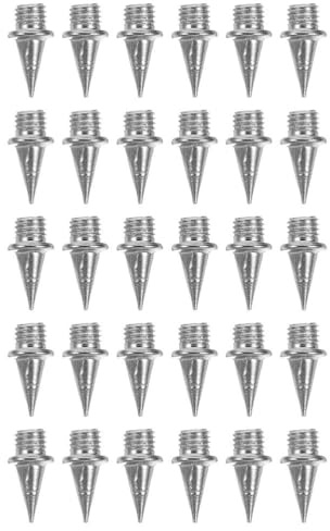 Toyvian 30 Clavos de Acero para Pista: Clavos de 9,5 mm para Zapatillas de Running Cortas, para Atletismo y de Velocidad. Mejoran la tracción y la Velocidad.
