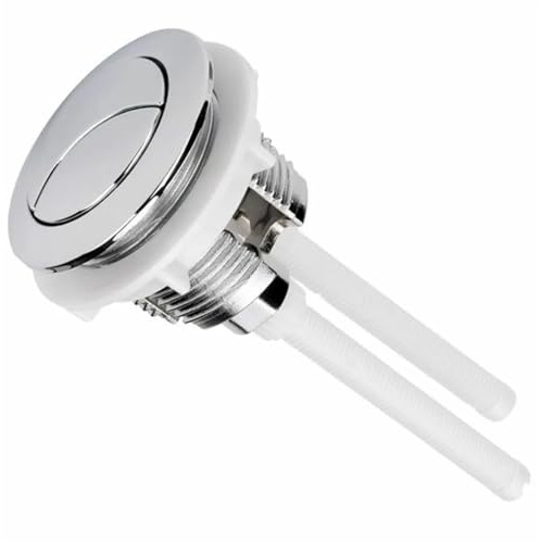 Pulsador Cisterna Botón de descarga doble for inodoro, botón cabeza redonda Universal, interruptor presión tanque plástico for cisterna, accesorios for baño 38mm