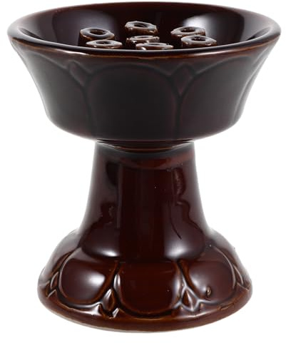 BESPORTBLE Portalampada in ceramica con olio ghee | Portacandele in ceramica per lumini da tè | Centrotavola per candele al burro da altare per decorazioni di meditazione Diwali Puja Pooja