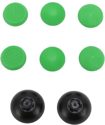ASHATA Byte Av 8 i 1 Tumspakslock för Pro, 3 Höjder Tumsticksgreppgummi, Controller Joystick Cap Set för Pro, (Grön)