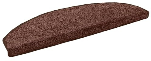mzdioop Protector autoadhesivo para escaleras de madera, 15 unidades, color marrón, 80 x 24,5 x 3,5 cm, antideslizantes, para escaleras de madera, escaleras interiores, escaleras de caracol