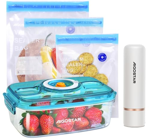 Vakuumbeutel Vakuumdose Vakuumpumpe Lebensmittel Wiederverwendbar mit Pumpe Ventil Bpa Frei Vakuumierer Zuhörer Set Vakuumierbeutel Vakuumbox Vakuumbehälter Sous Vide