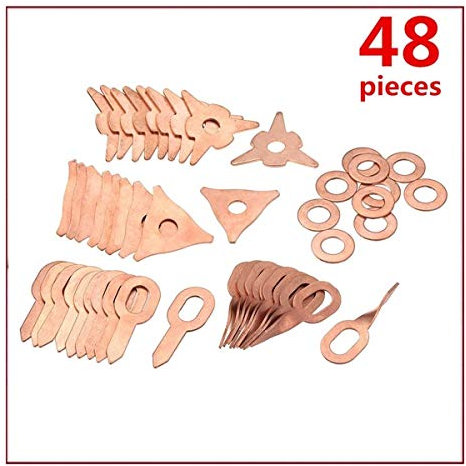 SSGLOVELIN 48Pcs Bolzenschweiß Kit Zubehör Gerade Verdrehte Ausbeuler Ringe Haken Washer Runde Stern Pad Uni Spotter Starter Kit