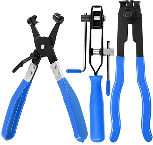 Swpeet Kit di pinze per giunti CV e pinze per fascette stringitubo piatte girevoli blu
