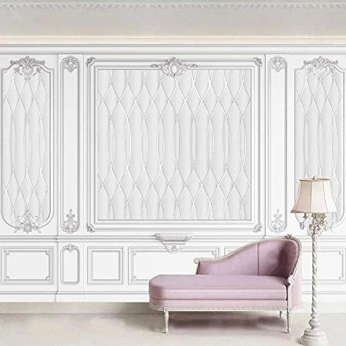 Fototapete Geschnitzte Weiße Putzlinien Tapete Wandbild Bild Fototapeten Tapete Wandbild Tapete 3D Tapetenkleister Wohnzimmer Die Wand Für Schlafzimmer Wandbild Bordüre - 350(B) x256(H) cm
