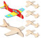 jojofuny 20pcs DIY Wooden Airplane Model Kit - Model Aircraft Kits, Unpainted Wooden Planes Model for Painting Educational DIY Model Blank Assemble Party Favors