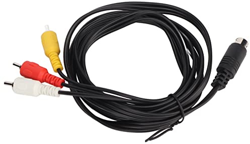 Cavo Composito Audio Video Mini DIN da 9 Pin a , Cavo di Prolunga da 3 a 9 Pin Mini DIN, Spina Maschio da 9 Pin a 3 Maschio Cavo di Collegamento AV Stereo, 1,8 M