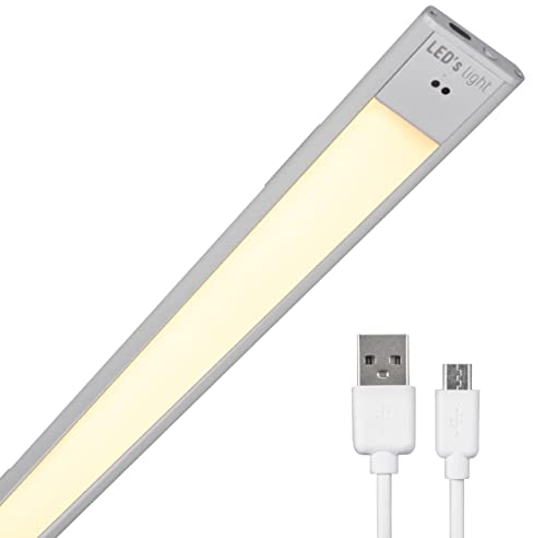 LED's light Unterbauleuchte 80cm Schrankleuchte 4W mit Bewegungssensor Winksensor Akku USB-C dimmbar CCT warmweiß neutralweiß kaltweiß Magnethalter