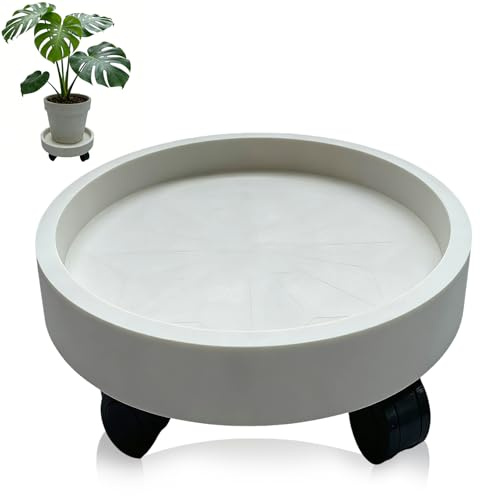 Carrello Per Piante con Ruote, Vassoio Per Piante Carrello Per Piante Rotondo Portavaso Per Fiori Carrello Per Fioriera Per Interni Carrello su Ruote Vassoio Per Fioriera(40 Toughened Wheel Rest)