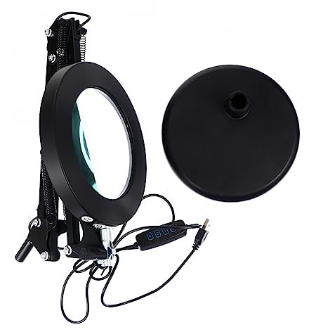 OSALADI Ingardente Led Con Braccio Luce Da Scrivania Multifunzionale Per Estetista Base Inclusa Design Per Uso Facile e Portatile