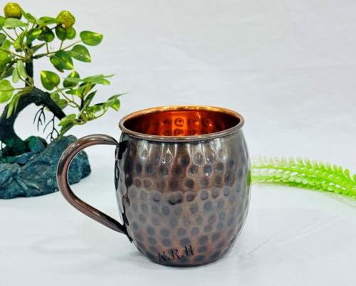 Nautical Replica Hub Handmade Copper Beer Mug with Handle Moscow Mule Copper Mug Unique Copper Drinkware Engraved Beer Copper Mug Home Decor Gifts