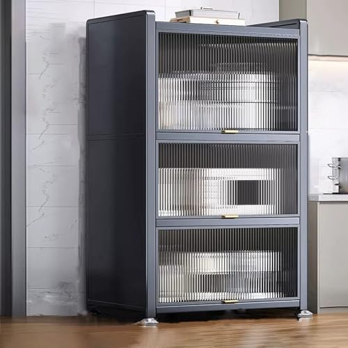 Snaweo Acryl Vitrine Durchscheinende, Vitrinenschrank, Schiebetür Umklappen, Versiegelt und Staubdicht, for Actionfiguren-Sammlerstücke ( Size : 3f 47.2x16.5x48.8/120x42x124cm )