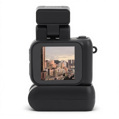 Diyeeni UHD 4K-Videokamera-Camcorder, Klein, 2-Zoll-Touchscreen, 512G SD-Kartenunterstützung, Nini Vlog-Kamera-Camcorder mit Videoleuchte, Weitwinkelobjektiv (Black)