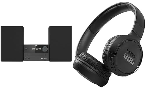 JVC UX-C25DAB - Micro HiFi-System mit CD, USB & JBL Tune 510BT – Bluetooth On-Ear Kopfhörer in Schwarz