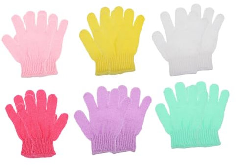 Gogogmee 10 Stück Badehandschuhe Duschhandschuhe Schrubber Weich Und Bequem Sanftes Peeling Elastisch Einfach Zu Verwenden