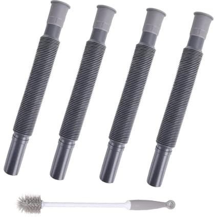 NihaoWXM Flexibler Ablaufschlauch 35-80 cm Küchenkanalisationsrohr, Flexibler Badezimmer-Waschbeckenabfluss, Fallrohr, Waschbecken, galvanisierter Sanitärschlauch, dehnbarer Schlauch(Kits)