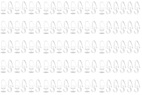 Whltzf Cortina 100 Piezas Cortina Gancos Cortina Rails Techo Planeadores Conjunto 50 Piezas Plegables Plegables Carridos Colgantes Y 50 Piezas Cortina En Forma S Accesorios