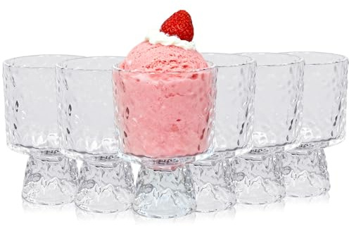Ribbed Glass Mugs Set of 6, Dishwasher Safe Drinking Cups, 230ml Crystal Glassware Set of 6, Elegant Ribbed Design, Perfect for Everyday Use and Entertaining