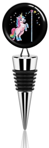 Un-icorns Pole Dancing Wine Stoppers Reusable Zinc Alloy Beverage Bottle Sealer for Party Wedding
