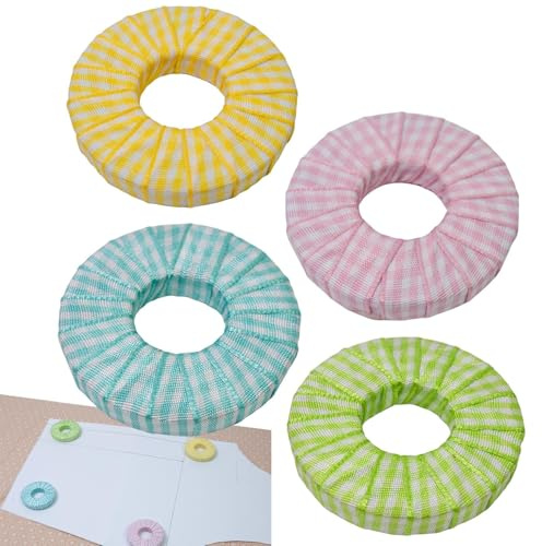 4 pesos para patrones de costura, 5 x 5 x 0,8 cm, 80 g, peso de tela para cortar tela, peso cortado de papel de metal de forma circular para cortar tela, manualidades, hacer dobladillos
