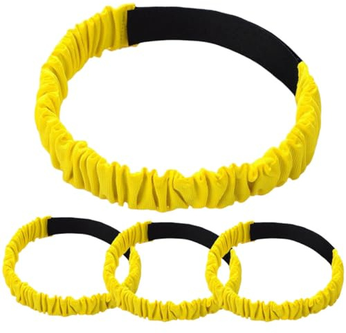 MAGICLULU Sangles de Course à Trois Jambes 4 Pièces en Tissu Oxford Corde Élastique pour Équipes et Jeux de Plein Air