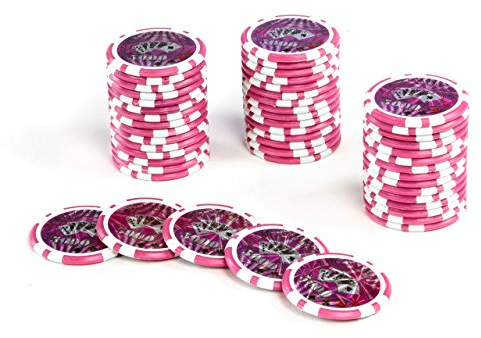 50 Poker-Chips Laser-Chips Ocean-Champion-CHIP Kanten abgerundet 12g Metallkern Poker Texas Hold`em Black Jack Roulette Token Jeton Wert 1-10000 wählbar (Wert 5000)