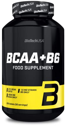 BioTechUSA BCAA+B6 Tabletten | 1g BCAA pro Tablette | Energie- und Erholungsförderung | Glutenfrei | 200 Tabletten