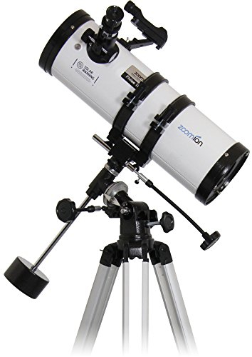 Zoomion Philae 114/500 EQ Spiegelteleskop | astronomisches Teleskop Set | mit Stativ, Montierung und Okularen | ideal für Einsteiger