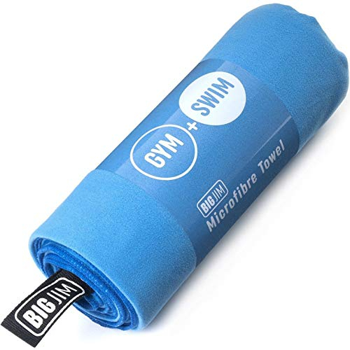 Microfibre Towel, Quick Drying - EXTRA LARGE for Gym, Fitness, Swimming, Sports, Travel, Camping, Hiking, Beach, Yoga, Pilates, Bath, Shower | Super Absorbent, Compact, Lightweight | Extra Large | 180 x 90 cm | by Big Jim (X-Large)