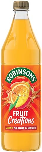 Robinsons Fruit Creations, Real Fruit Squash, Low Calorie, Zesty Orange and Mango, 1 Litre Bottle