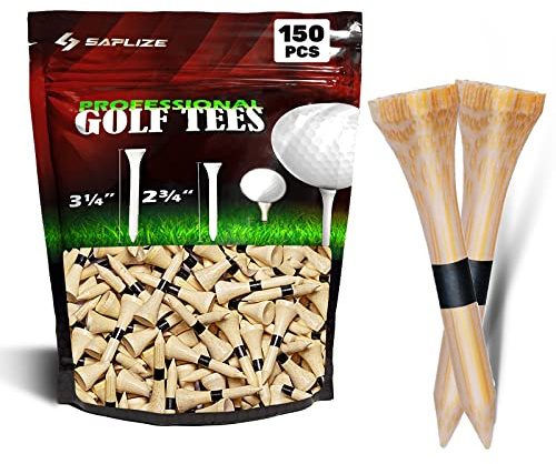 SAPLIZE Tee da Golf in bambù, 150 Pezzi (38 mm) - Magliette da Golf biodegradabili, durevoli e stabili