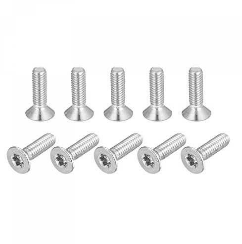 sourcing map 10Stk M4x14mm Torx Schraube 316 Edelstahl Senkkopf Befestigung | Fälschungssicher