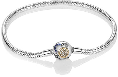 Pandach Bracelet en Argent 925 Pour Femme for charms, Bracelet serpentine Compatible avec Pandora Charms
