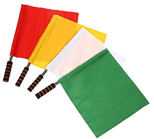Sosoport 4 Stück Schiedsrichter-Flagge Geschmacksflagge Edelstahl Polyester