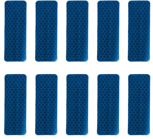 PATIKIL Reflektierendes Klebeband, 30 Stückselbstklebende Reflektorband, Sicherheitsband-Conspicuous Warning Tape für Fahrrad, Motorrad, Blau (Rechteckig)