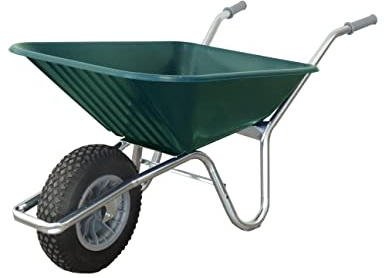 County Clipper Wheelbarrow (PNEUMATIC AIR WHEEL, GREEN)