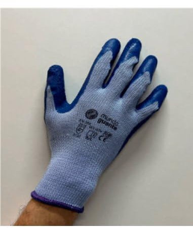 FPLUS Guante sifer latex rugoso-algodon anticorte azul t-11 goliath (caja 12 unidades)