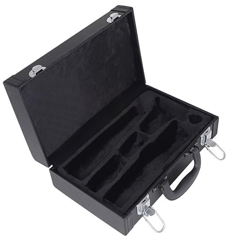 BESTonZON Klarinettentasche Reed Fall Klarinette Tragbare Klarinetten-tragetasche Klarinette Pu Fall Pu Klarinettenkoffer Gigbag Für Klarinette Koffer Für Musikinstrumente Flaum Black