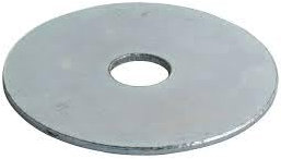 M6 (6mm x 50mm) Flat Penny Repair Mudguard Washers BZP Steel (Pack of 10)