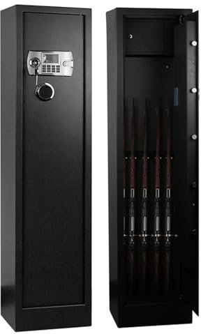 Armoire Forte pour Armes Acier Allié À Faible Teneur en Carbone Pistol Safe Coffre-Fort À Code Électronique avec Bouton Raffiné pour Ranger Les Armes