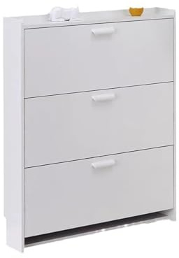 YMGSCC White Thin Tipper Shoe Cabinet Assembly Door Cabinet Multi-Functional Shoe Rack Foyer Cabinet