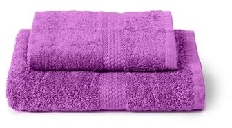 Caleffi Set Asciugamani Bagno Viso e Bidet in Cotone, Asciugamani Resistente a Lavaggi, Include 1 Asciugamano Viso 55x100 cm e 1 Asciugamano Bidet Ospite 40x60 cm, Asciugamani 2 Pezzi, Azalea