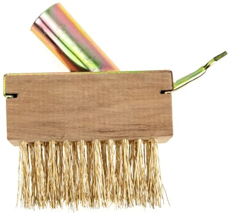 Mikikit Spazzola in Filo d'Acciaio per Erbacce e Crepe da Giardino per Rimuovere Muschio e Piante Infestanti, Compatibile Manici Standard, Resistente e Durevole per Cura del Prato e Patio