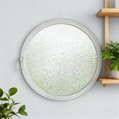 Finestra Rotonda A Giroletto,Finestra Seminterrato,oblò Rotondo,Finestre Di Ventilazione Girevoli A 360°,Per Bagno,Camera Da Letto,Soggiorno(White2,80cm/31.5in)