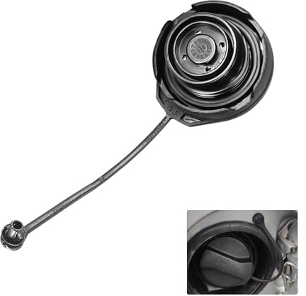 Tankdeckel mit Halteband, Tankverschluss Auto Kraftstofftankdeckel für VW Polo 6R, VW Passat, VW Golf 4/5/6, Audi A4, A6, A8, kompatibel mit Skoda, Seat