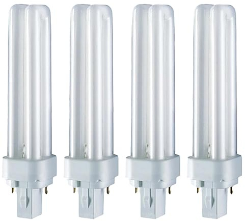 NCC-Licht 4 x Energiesparlampe Kompaktleuchtstofflampe 26W/830 G24d-3 2P 1750lm warmweiß 3000K