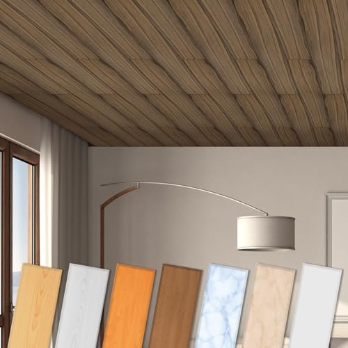 HEXIM Deckenpaneele aus XPS 100x16,7cm - Moderne Deckenverkleidung aus Styropor Kunststoff (2 Quadratmeter P-13) Wand Decke Paneel