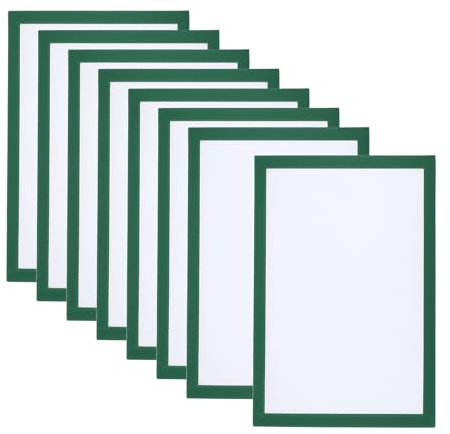PATIKIL Confezione da 8 Cornici Magnetiche Autoadesive Cornice Magnetica | per Foto A4, Verde, per Esposizione di Foto Opere d'Arte Su Frigorifero Finestra e Parete, Autoadesive