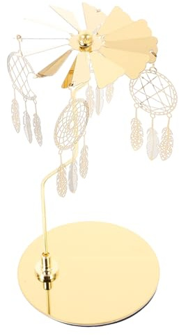 PRETYZOOM Metal Aromatherapy Rotating Candle Holder Maxi Tealight Stand Candle Holder Tea Light Stand Rotating Candlestick for Desktop